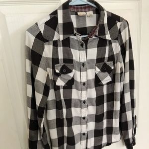 checkered button down